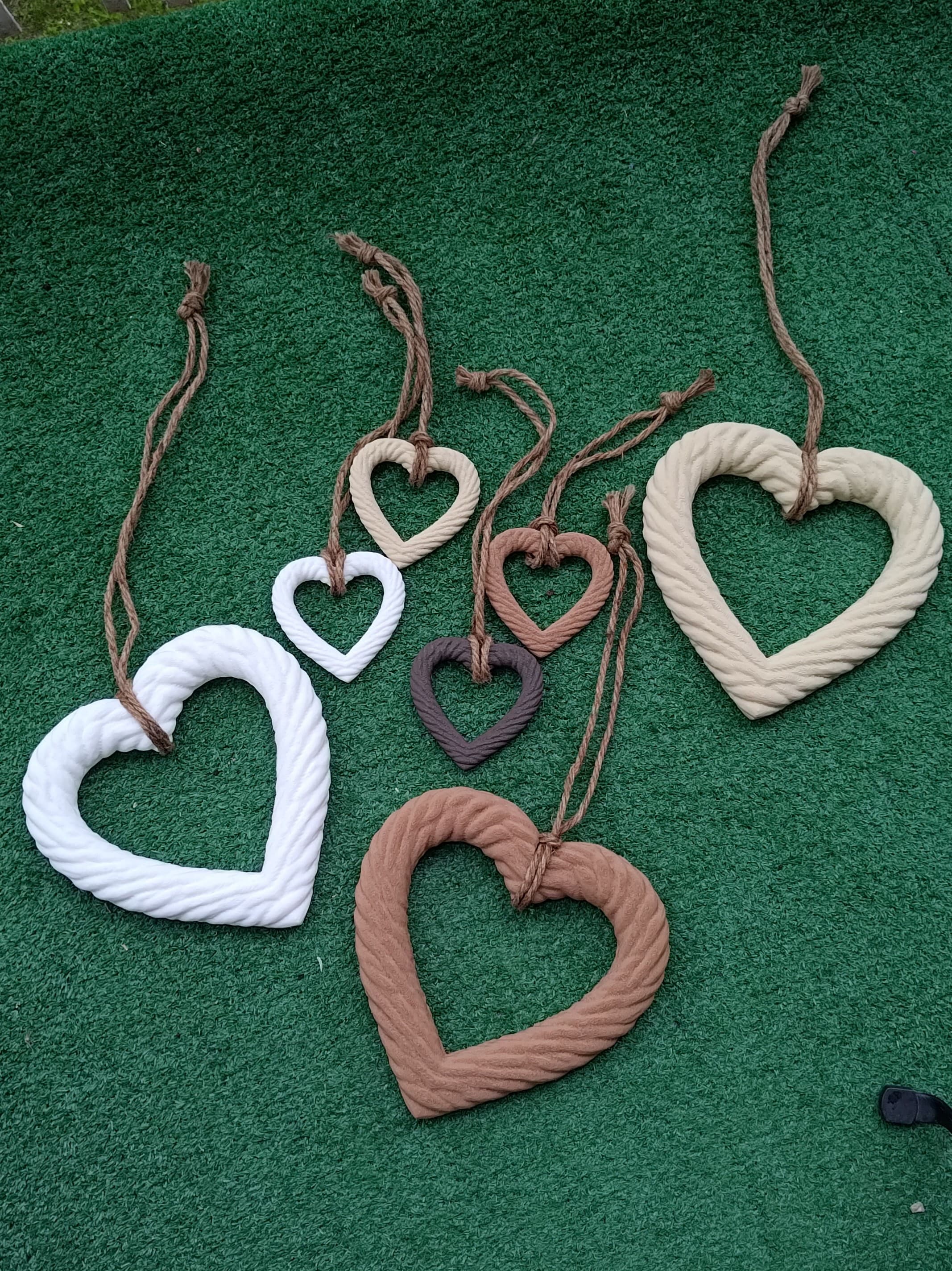 Hanging rope heart collection