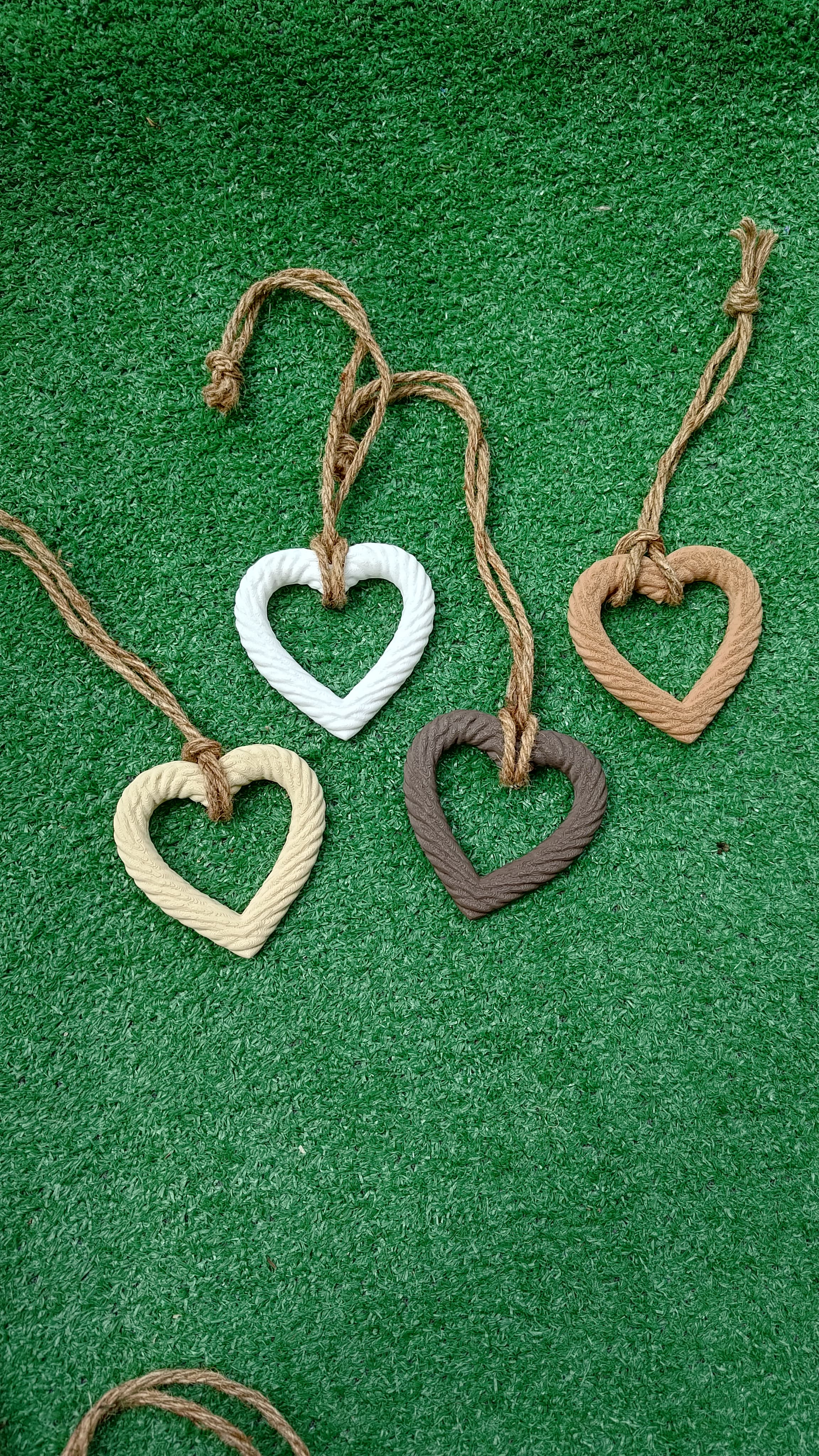 Hanging rope heart collection